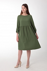 Платье, цвет Зеленый/клетка (А)